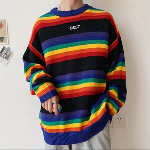 VTG rainbow stripe sweater